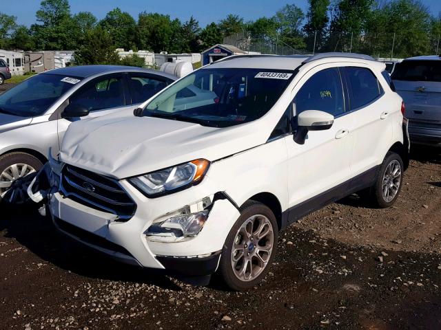 MAJ6P1WL4JC188251 - 2018 FORD ECOSPORT T WHITE photo 2