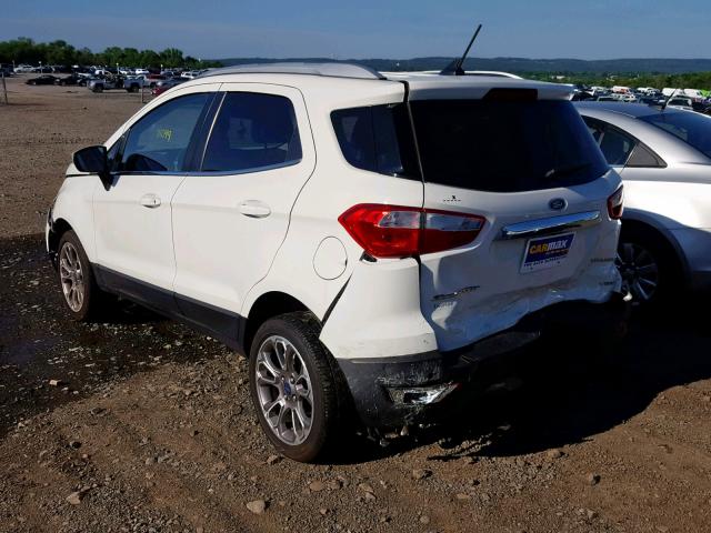 MAJ6P1WL4JC188251 - 2018 FORD ECOSPORT T WHITE photo 3