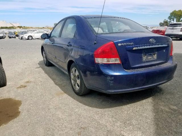 KNAFE122175441680 - 2007 KIA SPECTRA EX BLUE photo 3