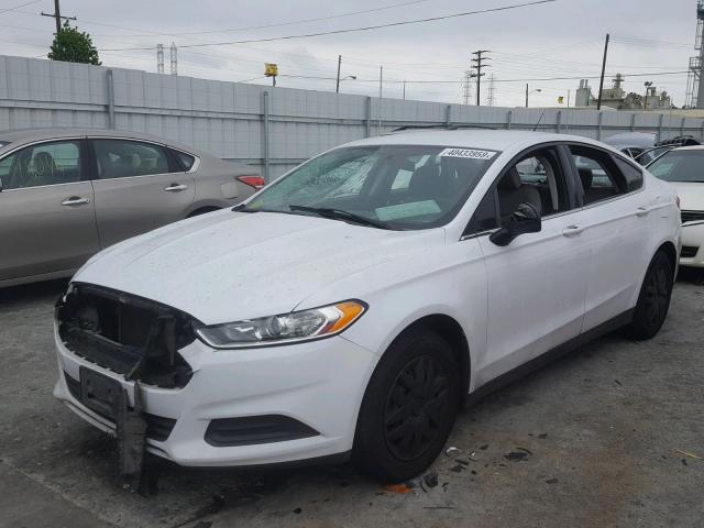 3FA6P0G71ER177713 - 2014 FORD FUSION S WHITE photo 2