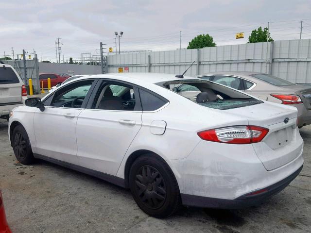 3FA6P0G71ER177713 - 2014 FORD FUSION S WHITE photo 3