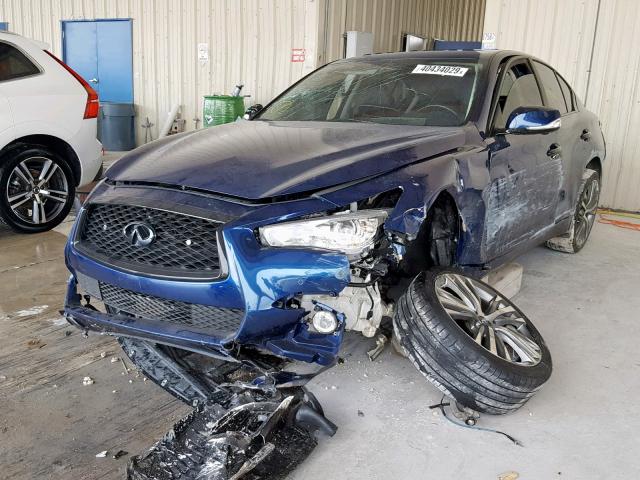 JN1EV7AP7KM511134 - 2019 INFINITI Q50 LUXE BLUE photo 2