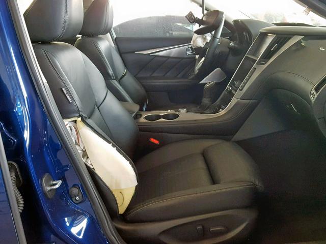 JN1EV7AP7KM511134 - 2019 INFINITI Q50 LUXE BLUE photo 5