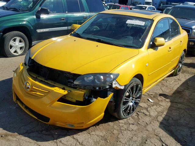 JM1BK323X41129049 - 2004 MAZDA 3 S YELLOW photo 2