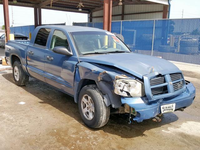 1D7HW48NX6S605980 - 2006 DODGE DAKOTA QUA BLUE photo 1