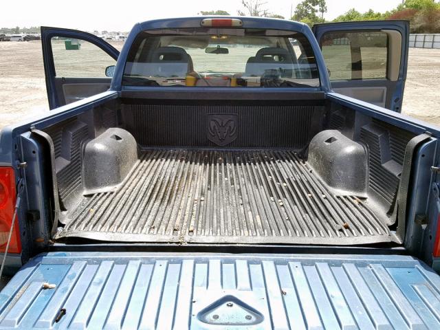 1D7HW48NX6S605980 - 2006 DODGE DAKOTA QUA BLUE photo 9