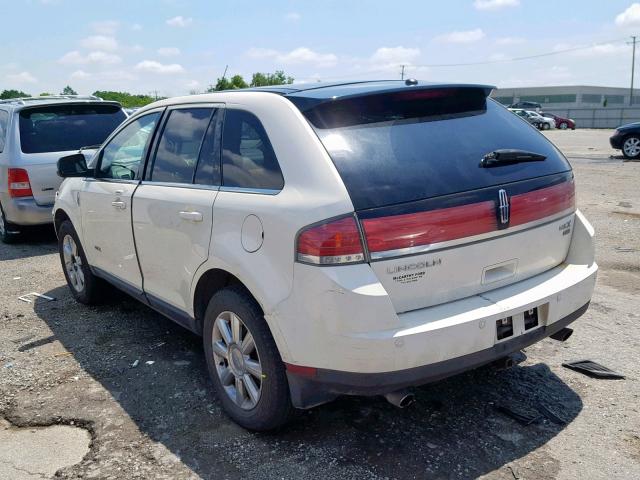 2LMDU88C18BJ13601 - 2008 LINCOLN MKX WHITE photo 3