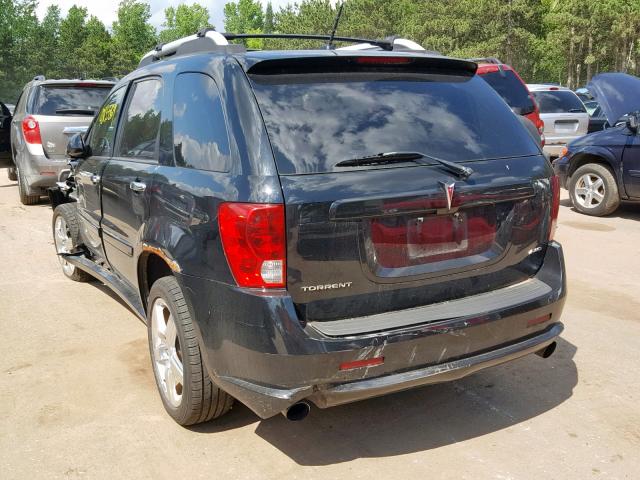 2CKDL637686319449 - 2008 PONTIAC TORRENT GX BLACK photo 3