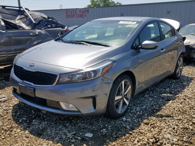 3KPFN4A88HE005103 - 2017 KIA FORTE EX GRAY photo 2