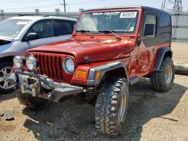 1J4FY19S3XP432686 - 1999 JEEP WRANGLER / RED photo 2