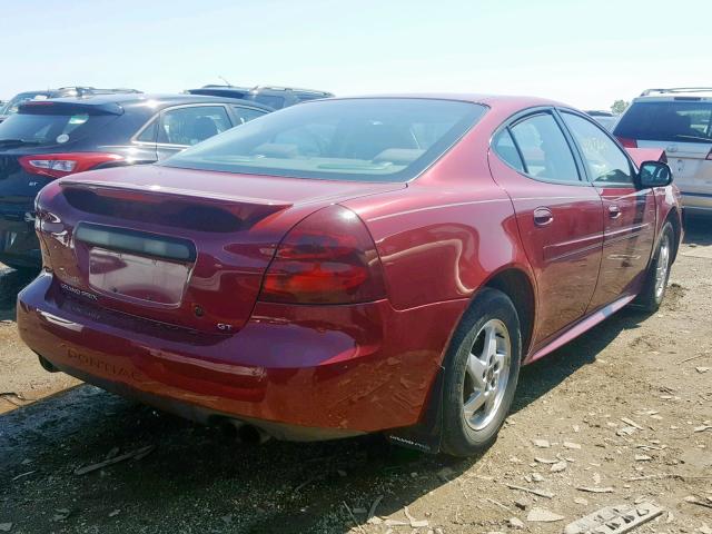 2G2WS522341112368 - 2004 PONTIAC GRAND PRIX RED photo 4