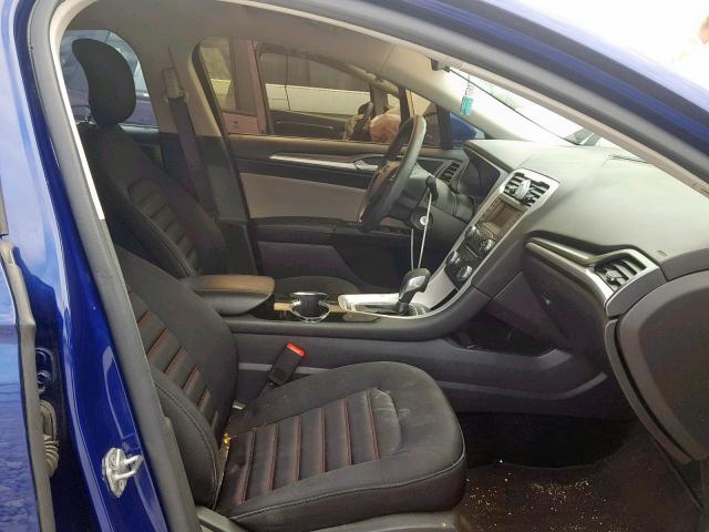 1FA6P0G74E5366200 - 2014 FORD FUSION S BLUE photo 5