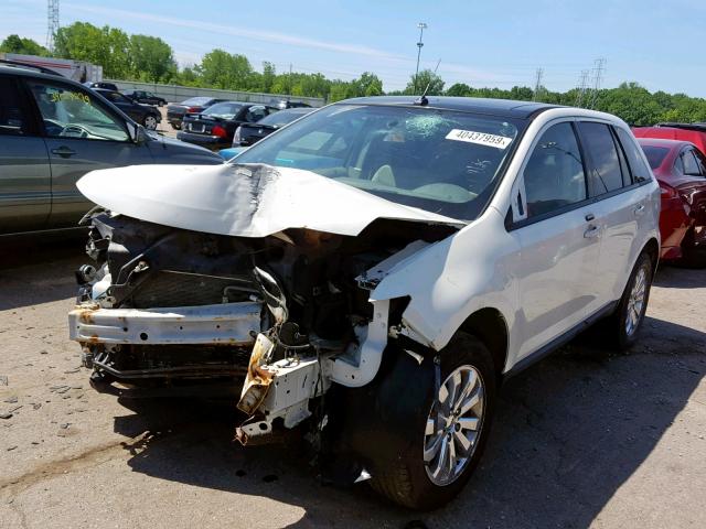 2FMDK38C89BA60885 - 2009 FORD EDGE SEL WHITE photo 2