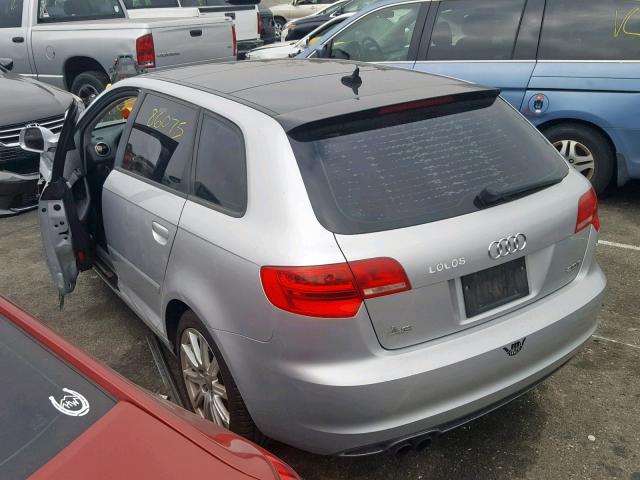 WAUKEAFM5AA137566 - 2010 AUDI A3 PREMIUM SILVER photo 3