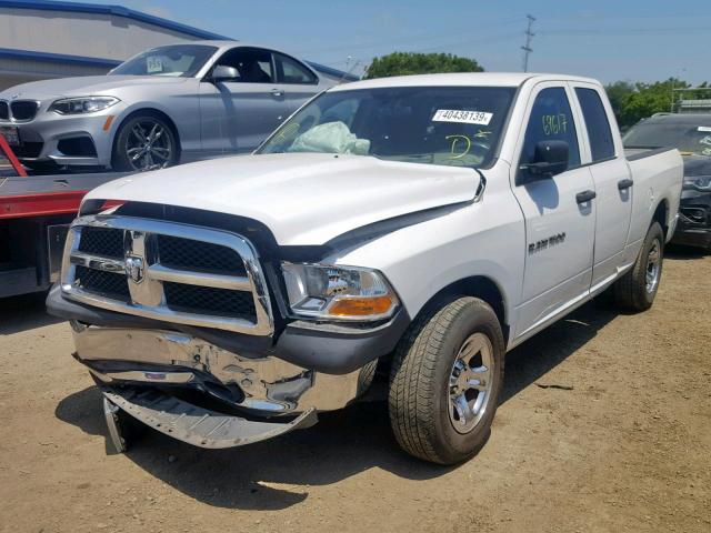 1C6RD6FKXCS117785 - 2012 DODGE RAM 1500 S WHITE photo 2