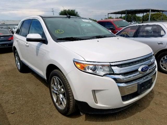 2FMDK3JC8DBA32040 - 2013 FORD EDGE SEL WHITE photo 1