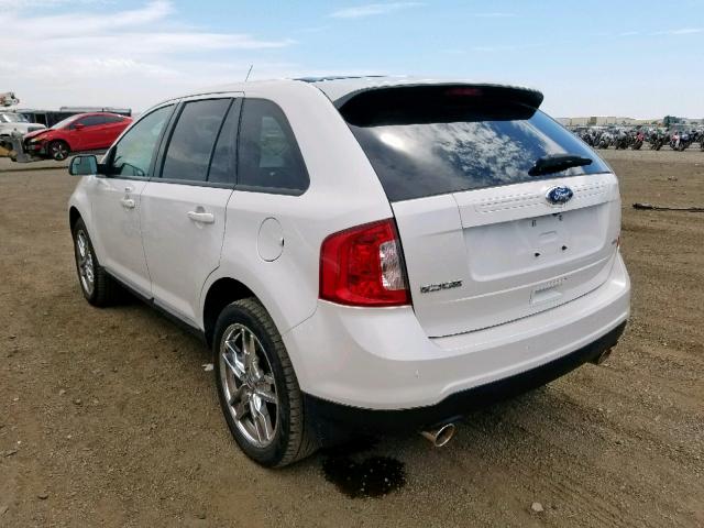 2FMDK3JC8DBA32040 - 2013 FORD EDGE SEL WHITE photo 3