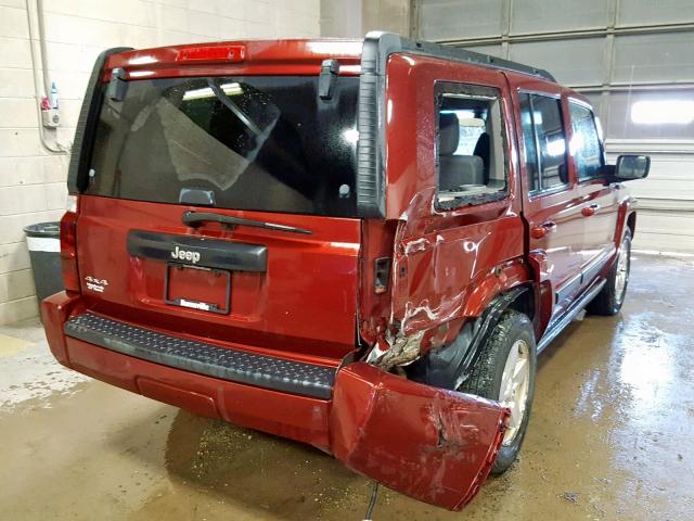 1J8HG48K97C508769 - 2007 JEEP COMMANDER MAROON photo 4