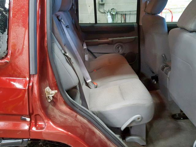 1J8HG48K97C508769 - 2007 JEEP COMMANDER MAROON photo 6