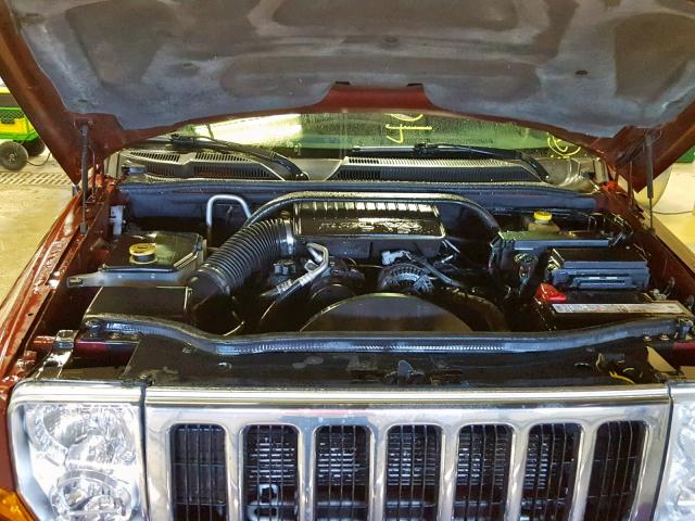 1J8HG48K97C508769 - 2007 JEEP COMMANDER MAROON photo 7
