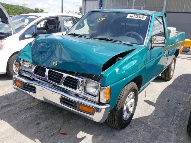 1N6SD11S1VC332230 - 1997 NISSAN TRUCK BASE TEAL photo 2