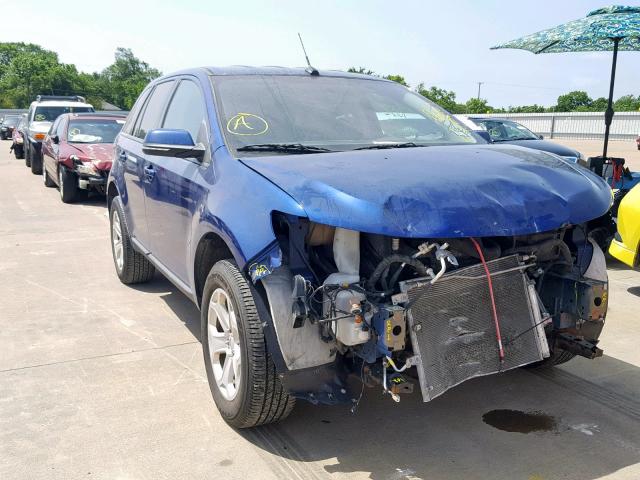 2FMDK3JC3DBC59264 - 2013 FORD EDGE SEL BLUE photo 1