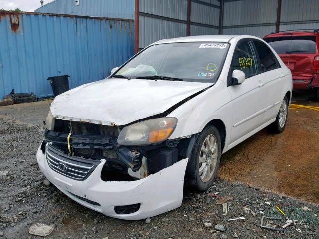 KNAFE221595608350 - 2009 KIA SPECTRA EX WHITE photo 2