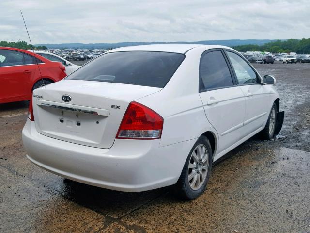 KNAFE221595608350 - 2009 KIA SPECTRA EX WHITE photo 4