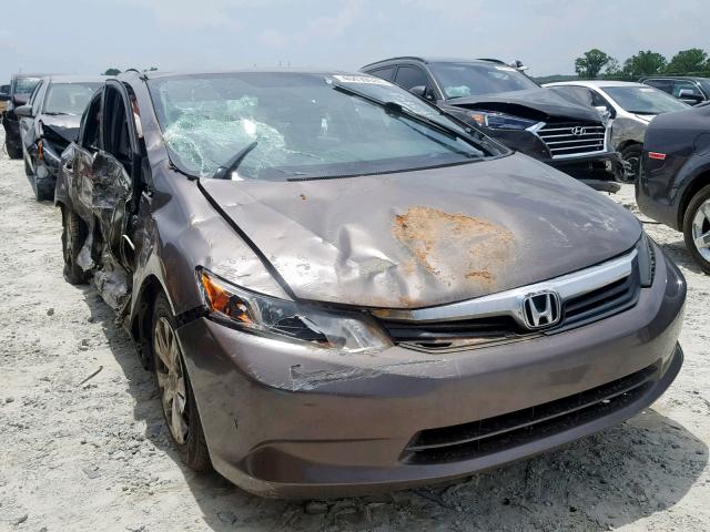 2HGFB2F5XCH503457 - 2012 HONDA CIVIC LX BROWN photo 1