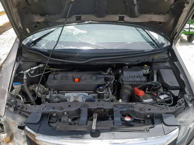 2HGFB2F5XCH503457 - 2012 HONDA CIVIC LX BROWN photo 7