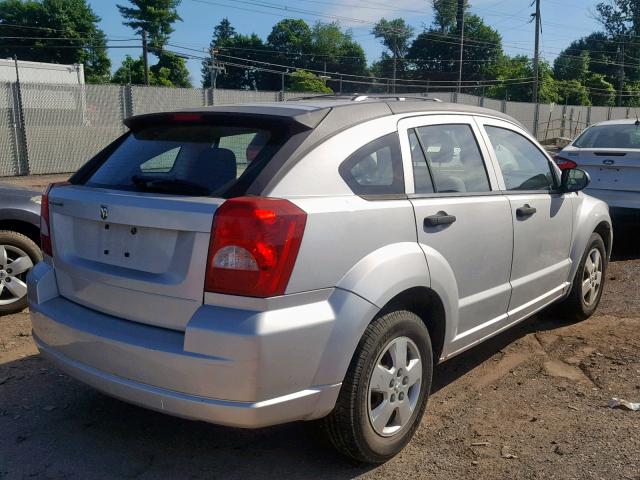 1B3HB28B47D301261 - 2007 DODGE CALIBER SILVER photo 4