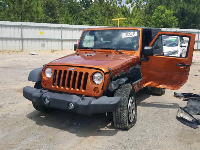 1J4AA2D1XAL228744 - 2010 JEEP WRANGLER S ORANGE photo 2