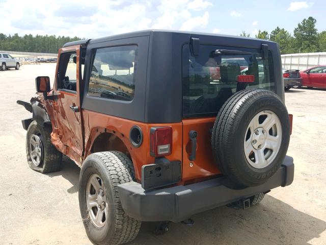 1J4AA2D1XAL228744 - 2010 JEEP WRANGLER S ORANGE photo 3