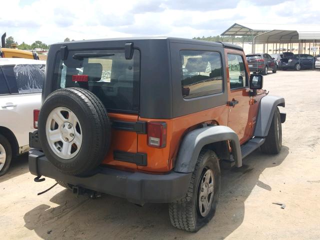 1J4AA2D1XAL228744 - 2010 JEEP WRANGLER S ORANGE photo 4