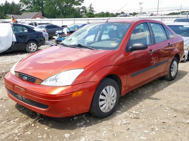 1FAFP33P4YW401727 - 2000 FORD FOCUS LX ORANGE photo 2