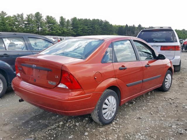 1FAFP33P4YW401727 - 2000 FORD FOCUS LX ORANGE photo 4