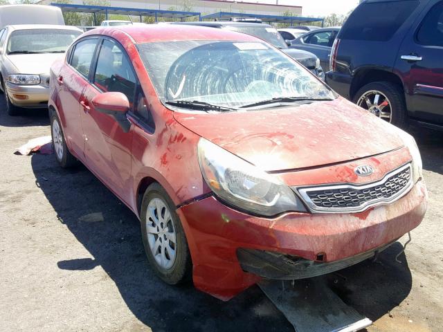 KNADM4A35E6386308 - 2014 KIA RIO LX RED photo 1