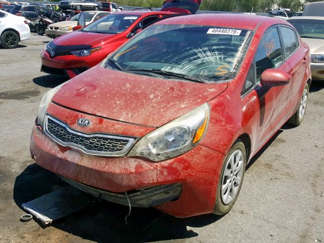 KNADM4A35E6386308 - 2014 KIA RIO LX RED photo 2