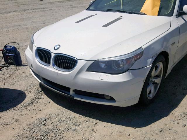 WBANA53565B863384 - 2005 BMW 525 I WHITE photo 9