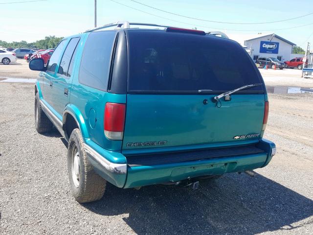 1GNDT13W3S2225865 - 1995 CHEVROLET BLAZER GREEN photo 3