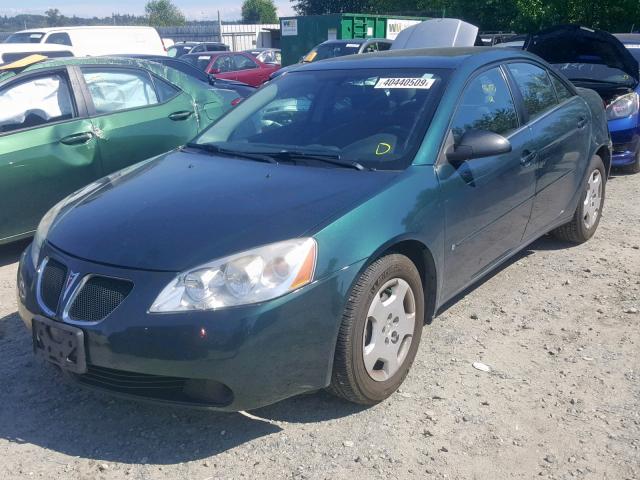 1G2ZF58B174144317 - 2007 PONTIAC G6 VALUE L GREEN photo 2