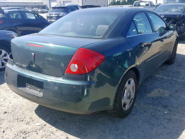 1G2ZF58B174144317 - 2007 PONTIAC G6 VALUE L GREEN photo 4