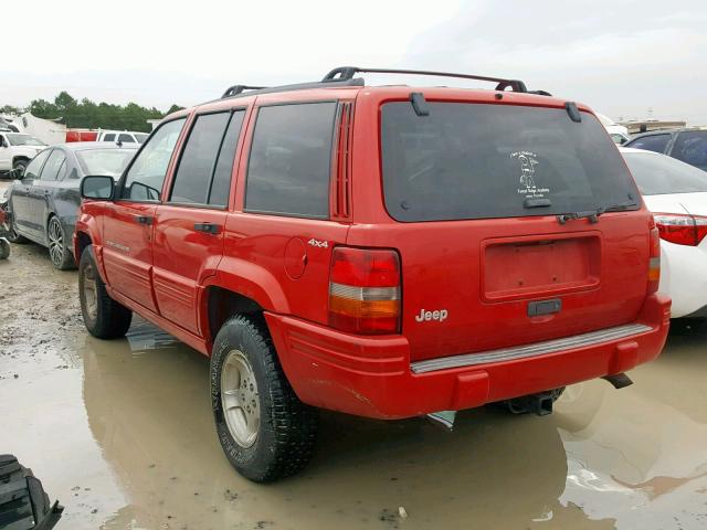 1J4GZ48S0WC232570 - 1998 JEEP GRAND CHER RED photo 3