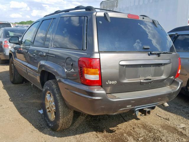 1J4G258N4YC178780 - 2000 JEEP GRAND CHER GRAY photo 3