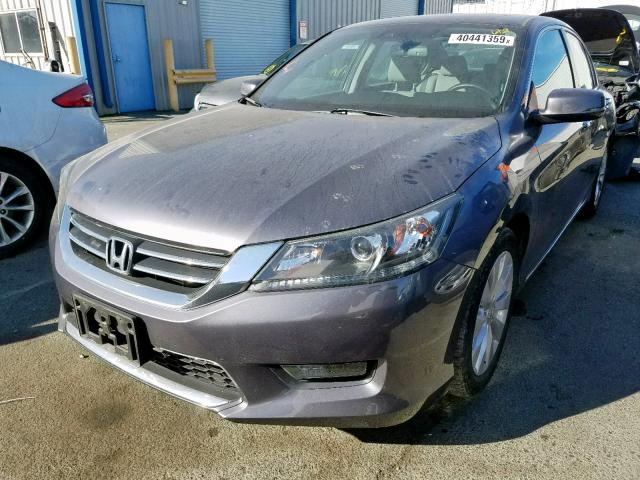 1HGCR2F87FA191920 - 2015 HONDA ACCORD EXL GRAY photo 2