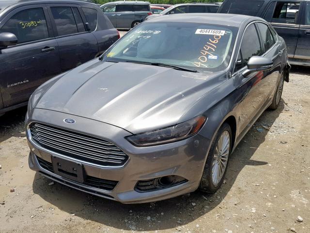 3FA6P0K99ER387338 - 2014 FORD FUSION TIT GRAY photo 2