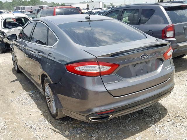 3FA6P0K99ER387338 - 2014 FORD FUSION TIT GRAY photo 3