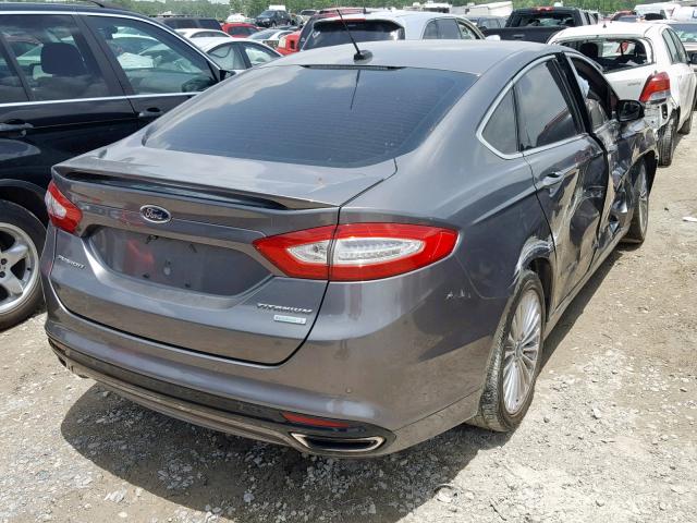 3FA6P0K99ER387338 - 2014 FORD FUSION TIT GRAY photo 4