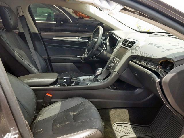 3FA6P0K99ER387338 - 2014 FORD FUSION TIT GRAY photo 5