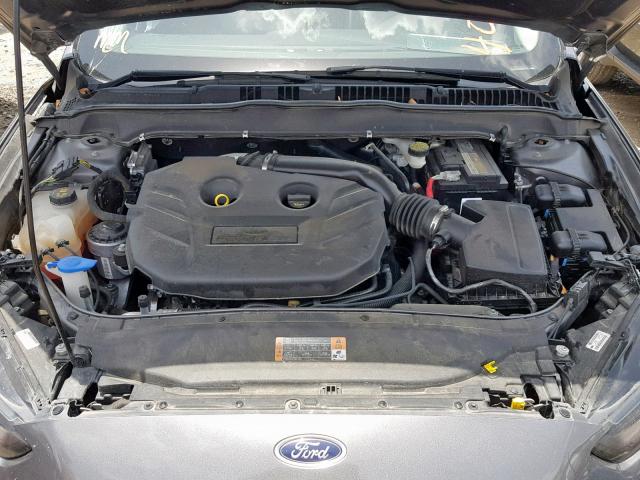 3FA6P0K99ER387338 - 2014 FORD FUSION TIT GRAY photo 7